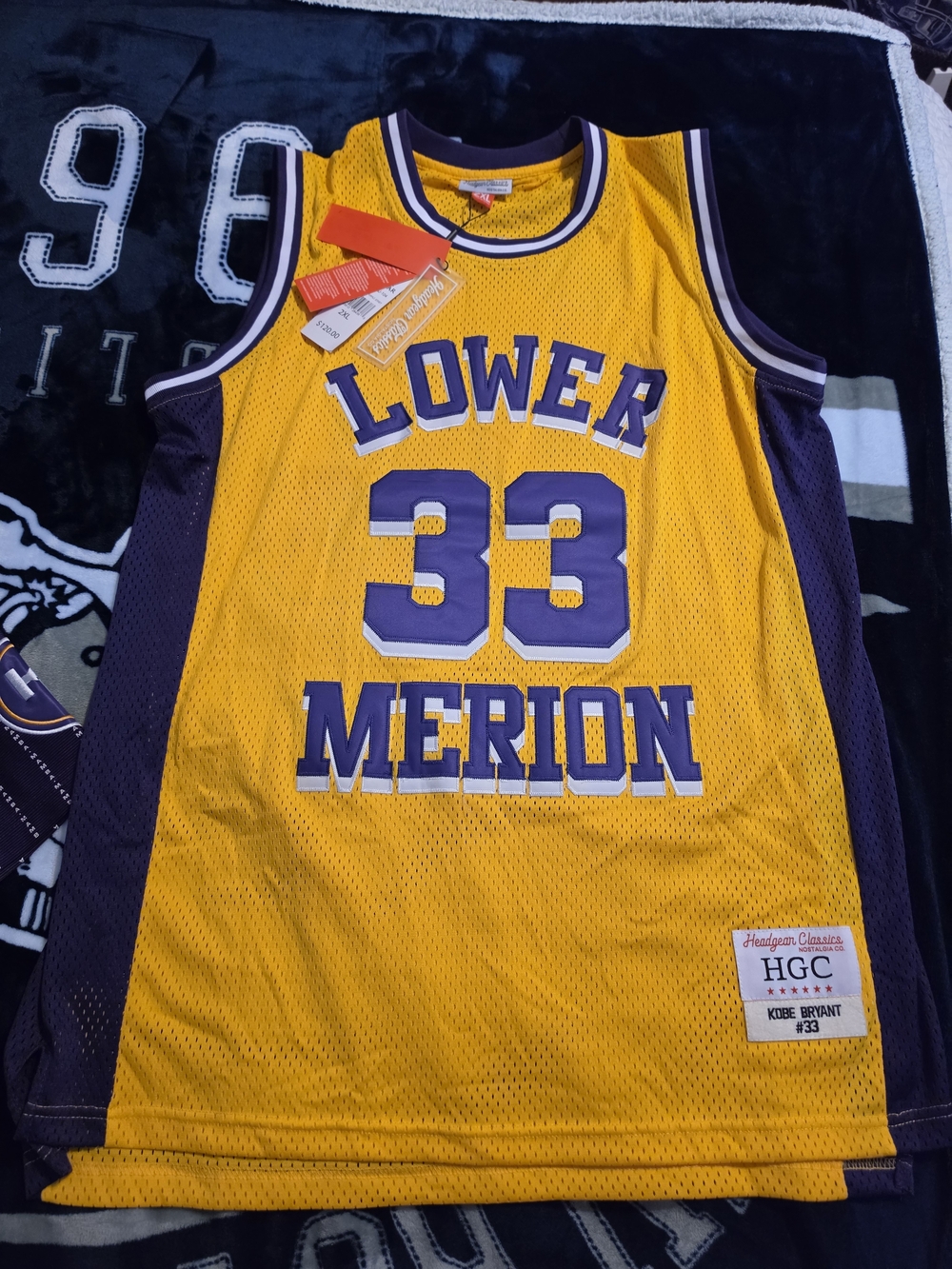 Yellow & Purple Lower Merion #33 Basketball Jersey Kobe Bryant